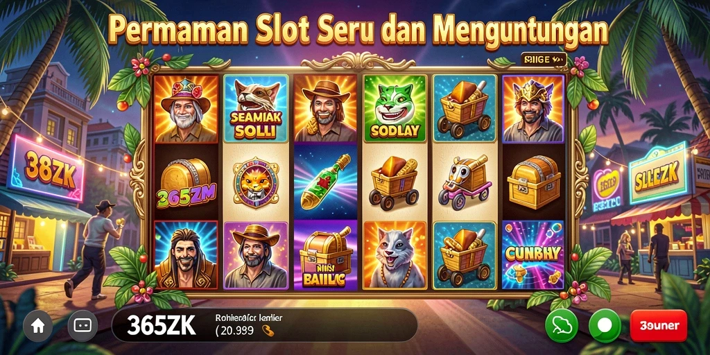 Tampilan gameplay menarik dari 365ZK dengan berbagai tema Slot.