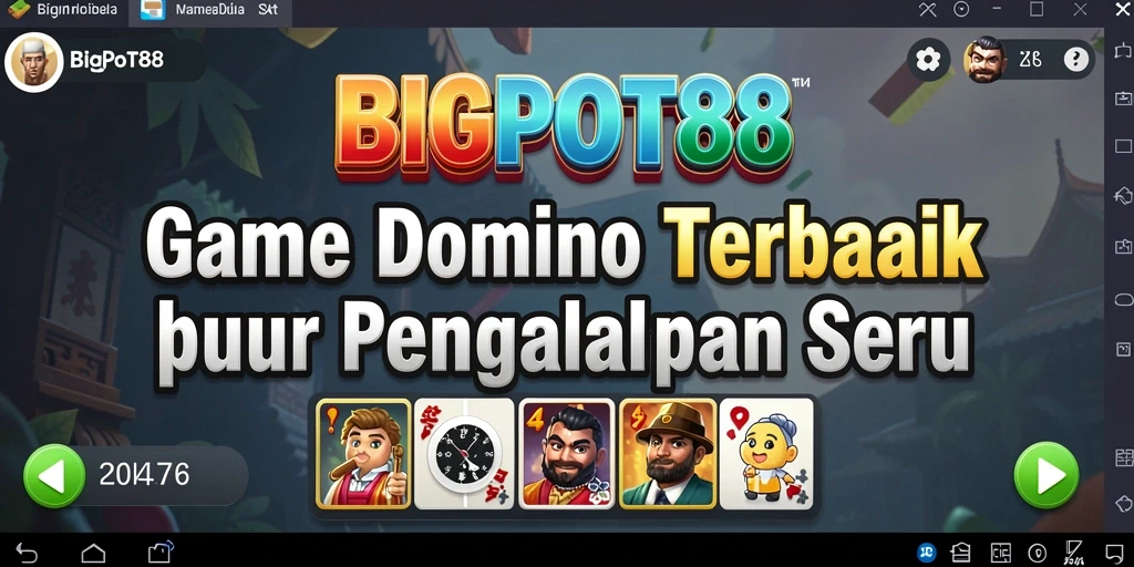 Tampilan utama gameplay seru dari BIGPOT88 yang menampilkan aksi Domino.