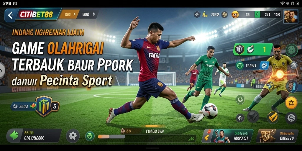 Tampilan gameplay seru dalam CITIBET88 yang menunjukkan aksi olahraga.