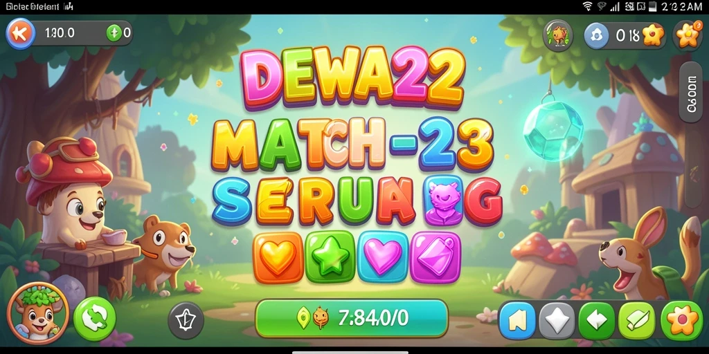 Tampilan gameplay DEWA22 yang penuh warna dan seru.