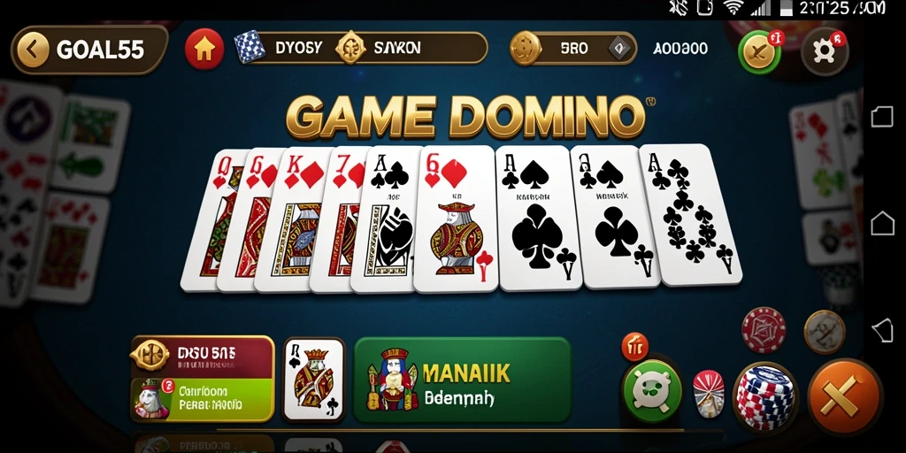 Tampilan gameplay GOAL55 yang menarik dan seru di kategori Domino.