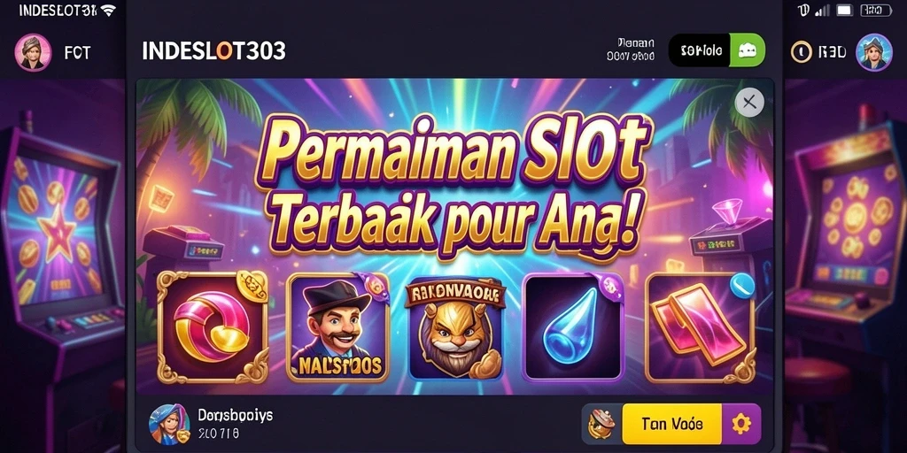 Screenshot gameplay INDESLOT303 menampilkan putaran slot yang seru.