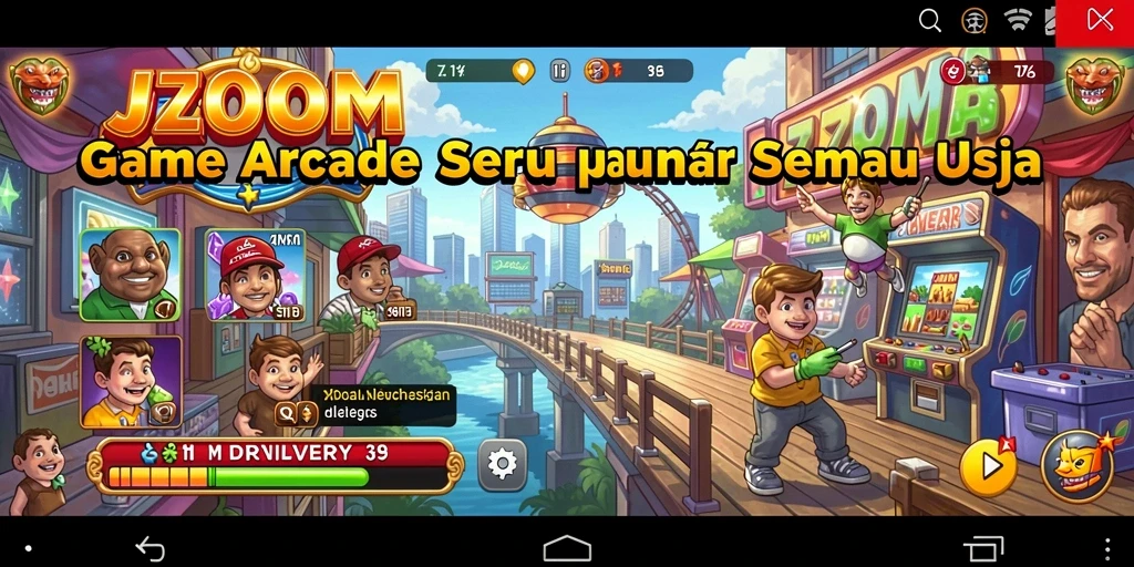 Screenshot utama J200M menampilkan gameplay arcade yang seru dan menghibur.