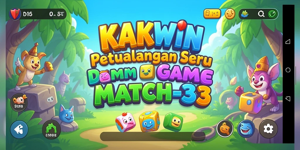 Tampilan gameplay KAKWIN yang penuh warna dan menantang.