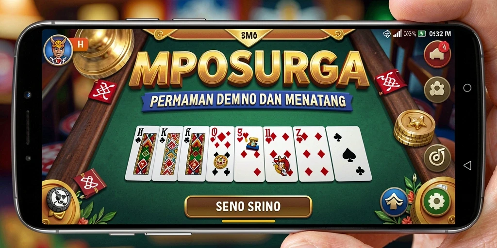 Screenshot utama MPOSURGA menampilkan gameplay domino yang seru.