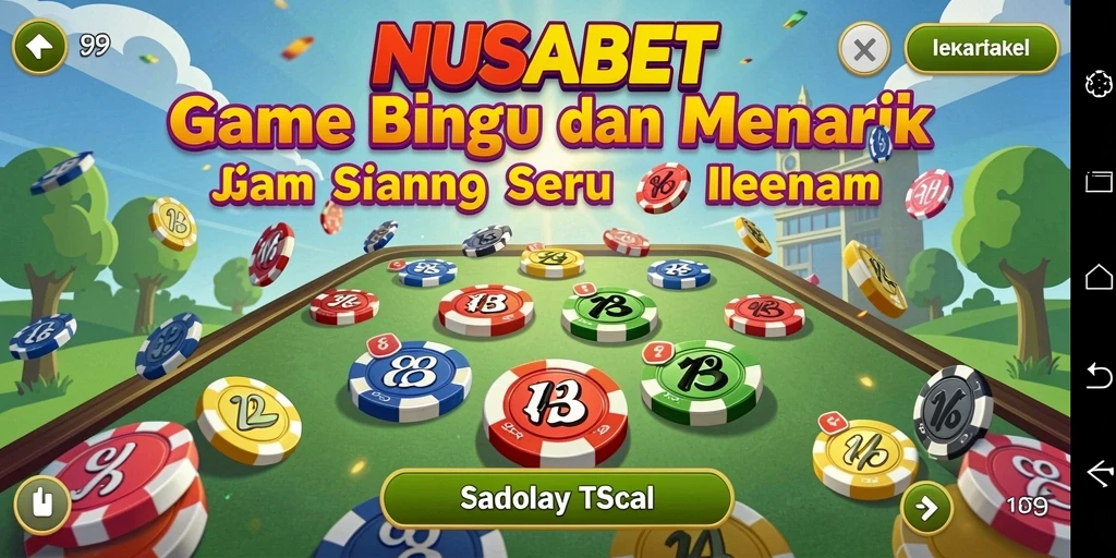 Tampilan screenshot utama NUSABET menampilkan gameplay seru Bingo.