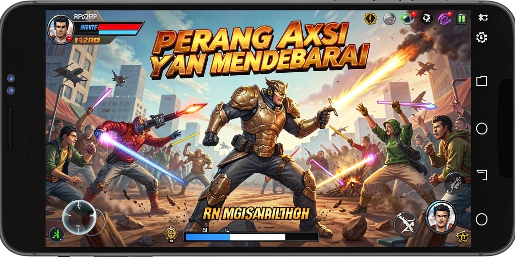 Tampilan gameplay RP62RP yang intens dan mendebarkan.