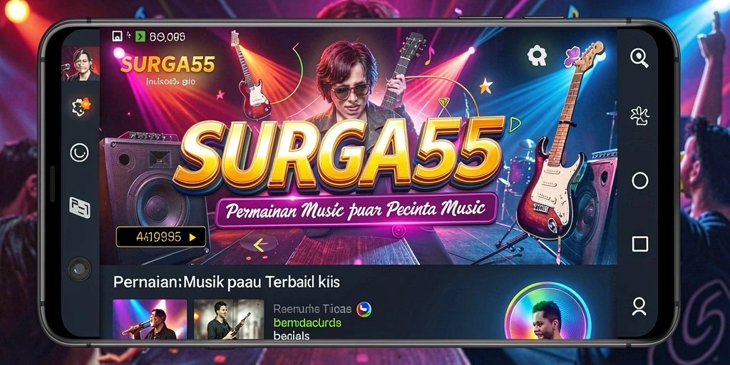 Tampilan gameplay <strong>SURGA55</strong> yang menarik dan interaktif saat memainkan musik.